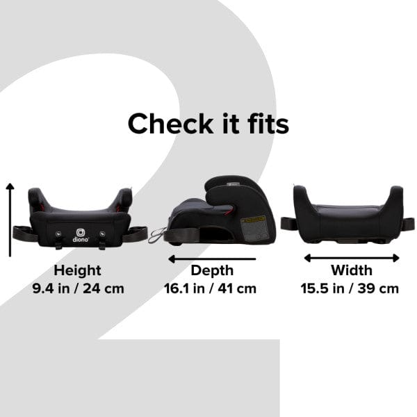 Diono Solana 2 Booster Car Seat - High Back Booster for Kids 3-12 Years, Safety Certified for Cars - Perfect for School, Travel & Family Road Trips
