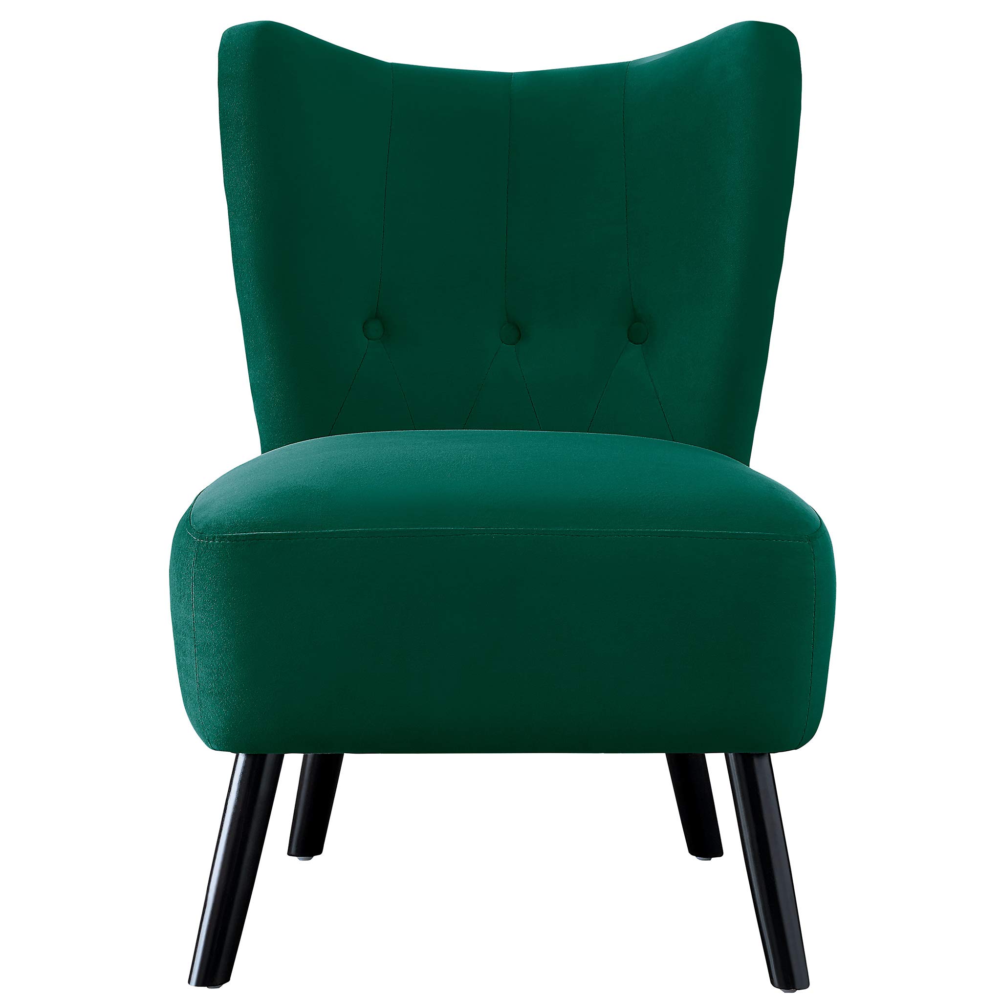Homelegance Imani Tufted Velvet Accent Chair - Luxurious Green Velvet Upholstery, Button Tufted Back, Solid Wood Legs | Perfect for Living Room, Bedroom, Home Office & Reading Nook