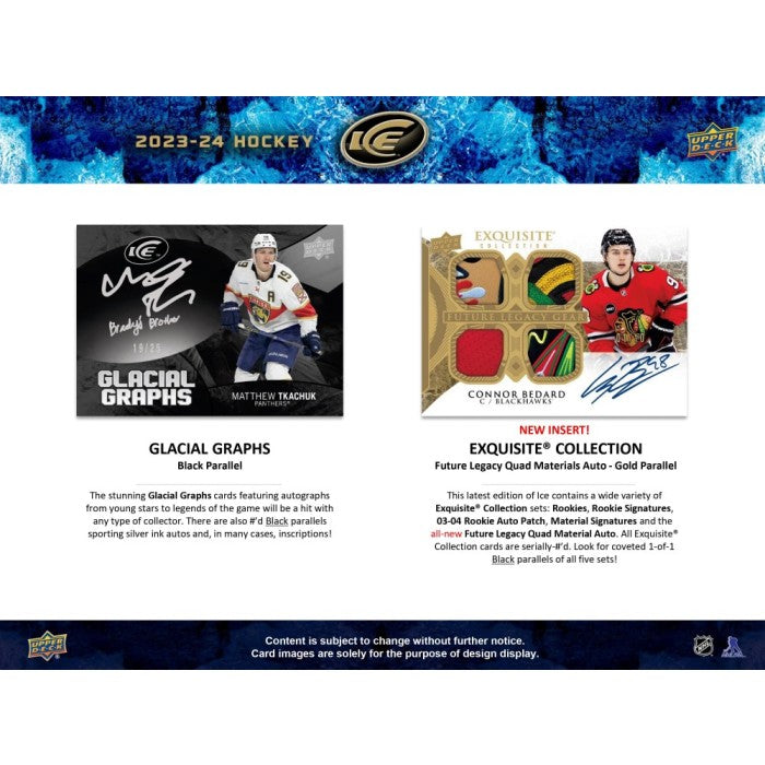 2023-24 Upper Deck Ice Hockey Hobby Box - Pick Your Pack | NHL Trading Cards Collection for Collectors & Fans | Perfect for Sports Memorabilia Displays & Gifts