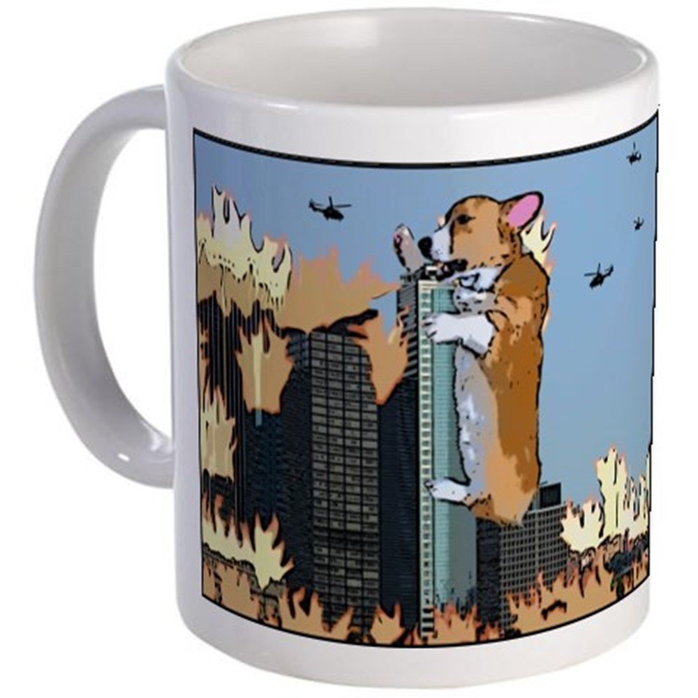 11 oz Corgi Kong Ceramic Coffee Mug - White - Perfect for Tea, Coffee & Hot Chocolate at Home or Office