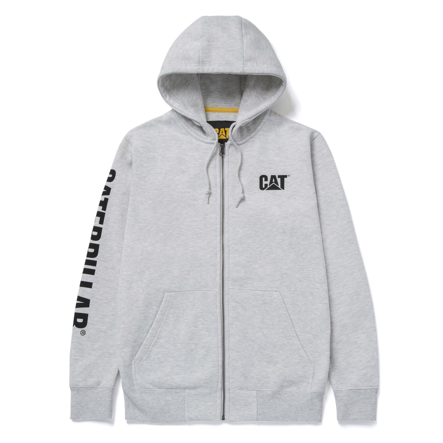 CAT Men's Full Zip Hooded Sweatshirt - Warm Fleece Jacket for Outdoor Activities, Casual Wear & Work | Durable & Comfortable Pullover for Hiking, Camping & Everyday Use