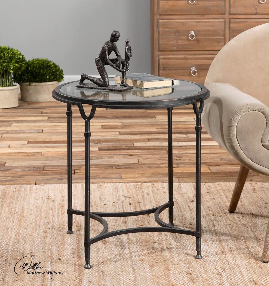 Samson 25 Inch Mirrored Side Table - 24.38