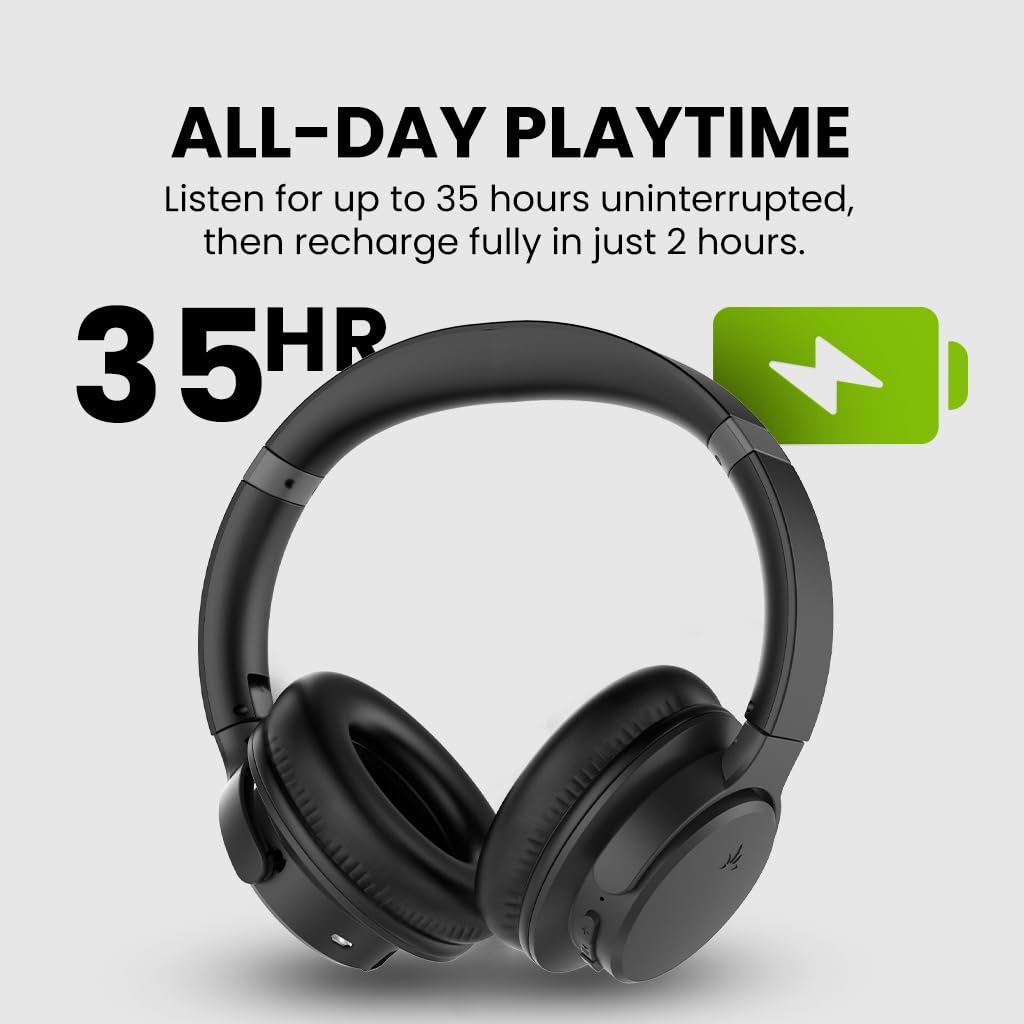 Avantree Ensemble Wireless TV Headphones with Charging Dock & Transmitter - Bluetooth & Optical/AUX Compatible for Seniors - 35Hr Playtime for Watching TV, Movies & Gaming at Home