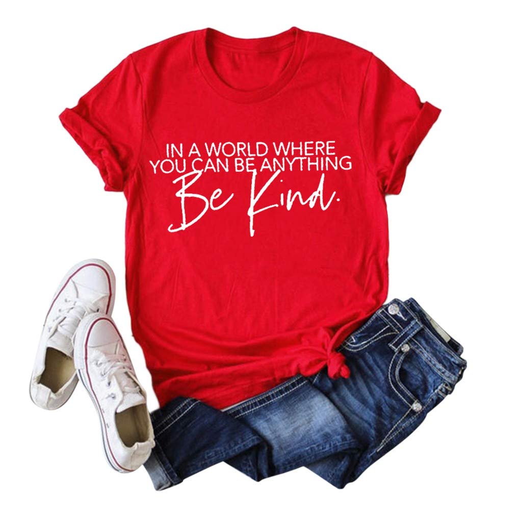 Women's Short Sleeve T-Shirt - Loose Fit O-Neck Casual Summer Tee Top | Comfortable Basic Shirt for Everyday Wear, Outings & Vacation