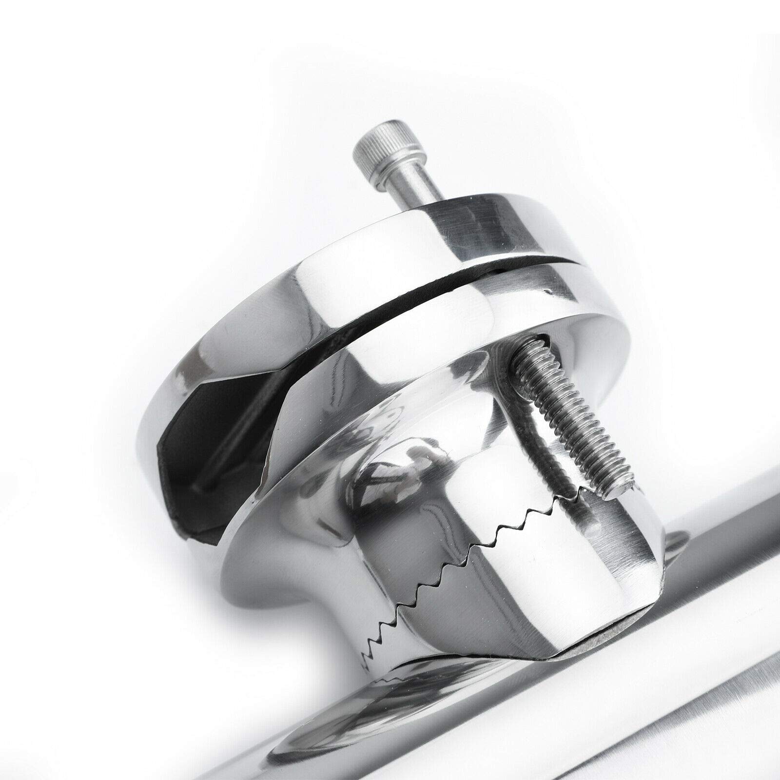 6 Pack Stainless Steel Clamp-On Fishing Rod Holder for 7/8
