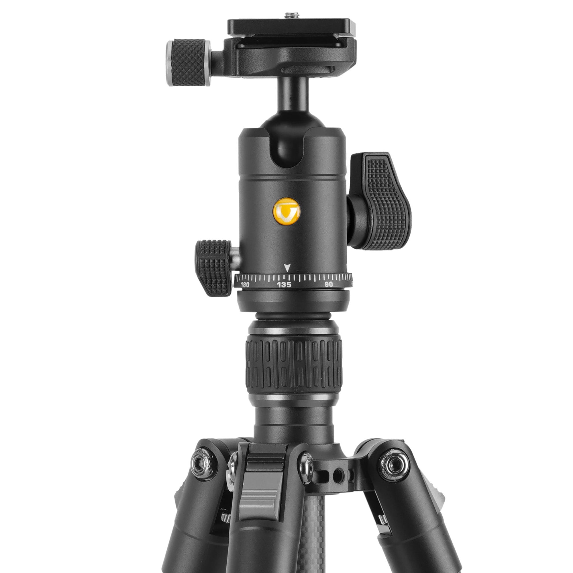 Vesta GO 264CB Carbon Fiber Travel Tripod with Ball Head - Compact & Lightweight Camera Tripod for Travel, Hiking, and Outdoor Photography