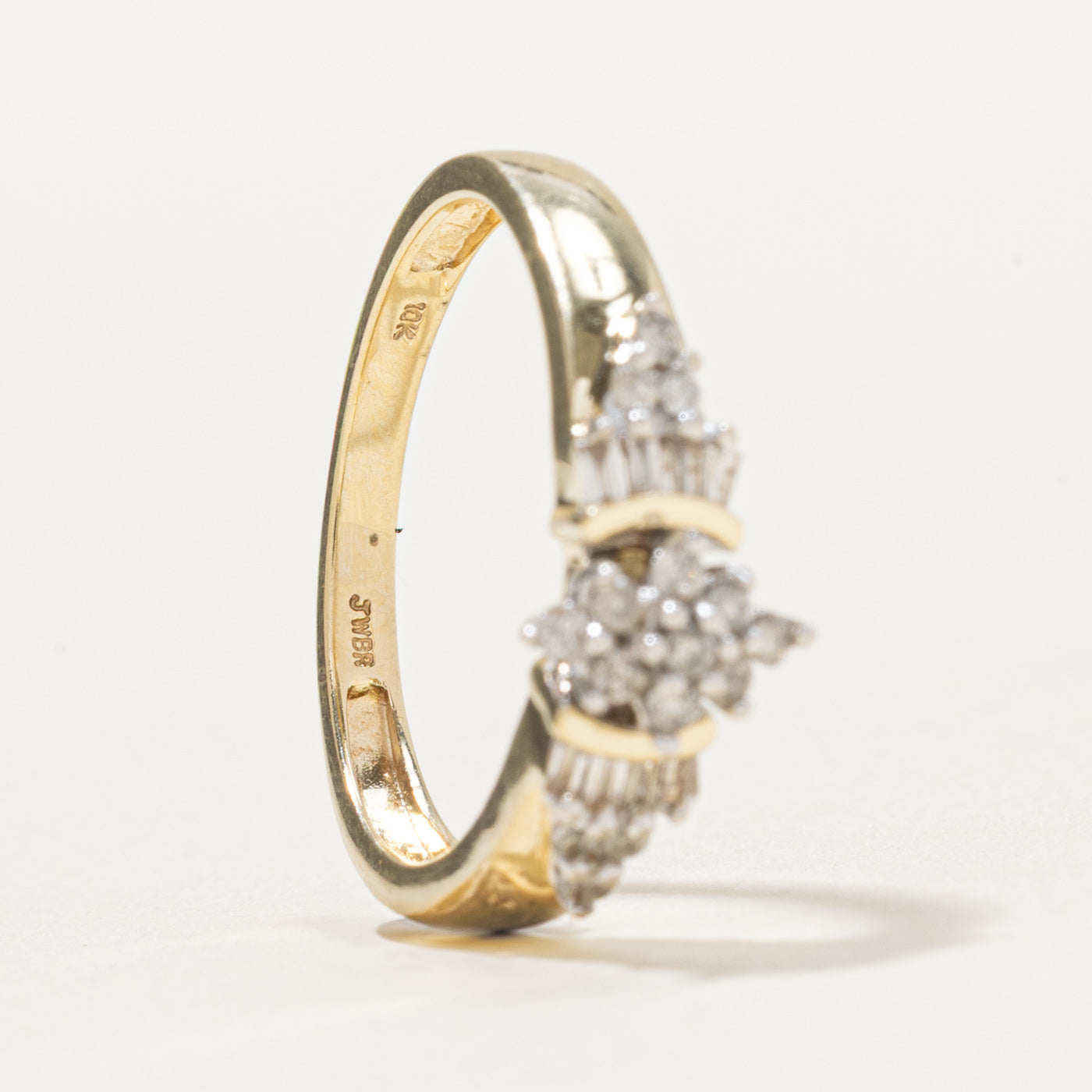 0.45ctw Multi-Cut Cluster Diamond Ring - Size 7.25 | Elegant Wedding Band, Anniversary Gift & Everyday Luxury Jewelry for Women