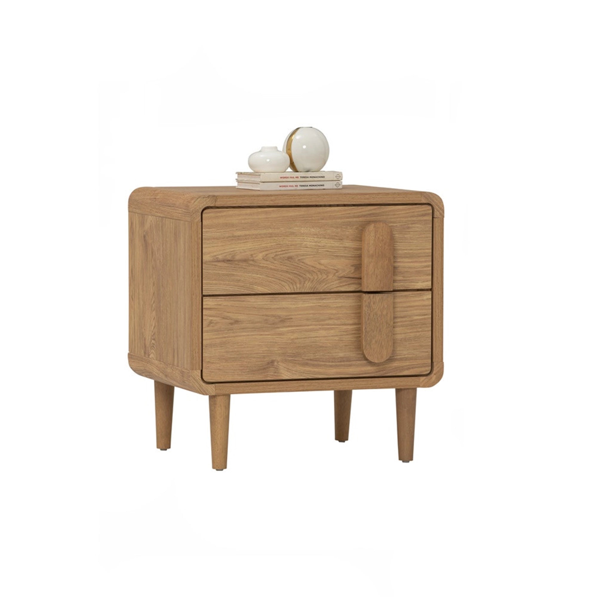 Modern Sora Side Table - Small Accent End Table for Living Room, Bedroom, or Office - Stylish Wooden Nightstand with Storage Shelf