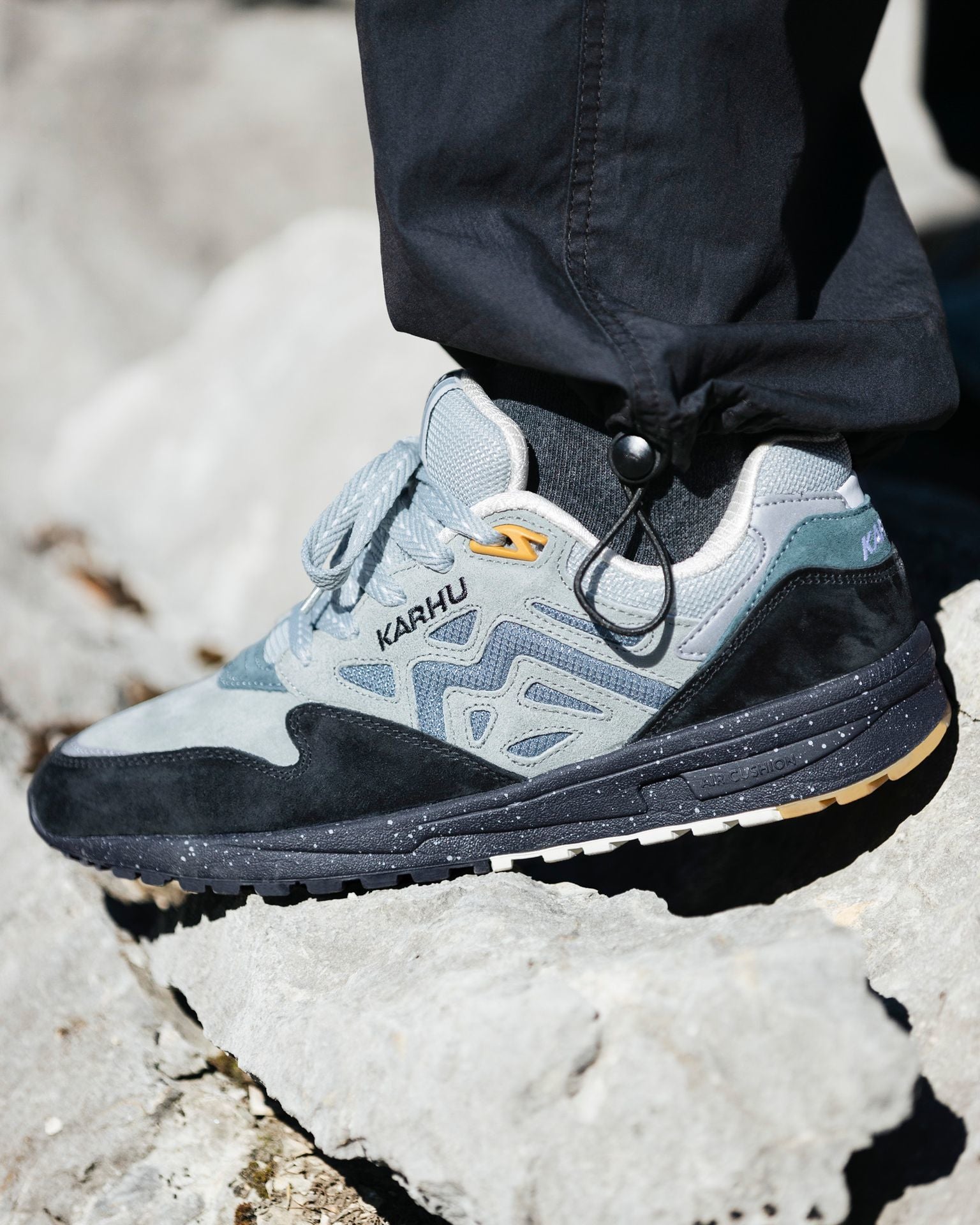 LEGACY 96 Sneakers in Jet Black & Stormy Weather Colorway - Stylish Men's Running Shoes for Gym Workouts & Casual Wear