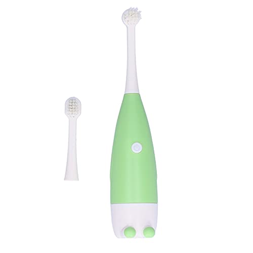 Sonic Electric Toothbrush for Kids - Battery Powered Toddler Toothbrush for Boys & Girls Ages 3+ (Green) - Gentle Teeth Cleaning for Daily Oral Care & Healthy Smiles