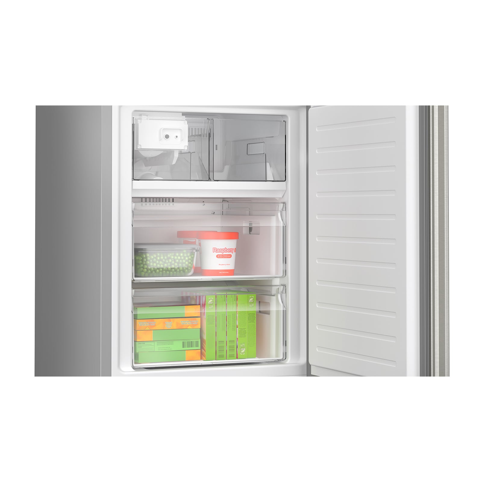 Bosch 24 Inch Stainless Steel Smart Counter Depth Bottom Freezer Refrigerator with Home Connect - 12.8 Cu. Ft (B24CB80ESS) - Perfect for Modern Kitchens & Smart Homes