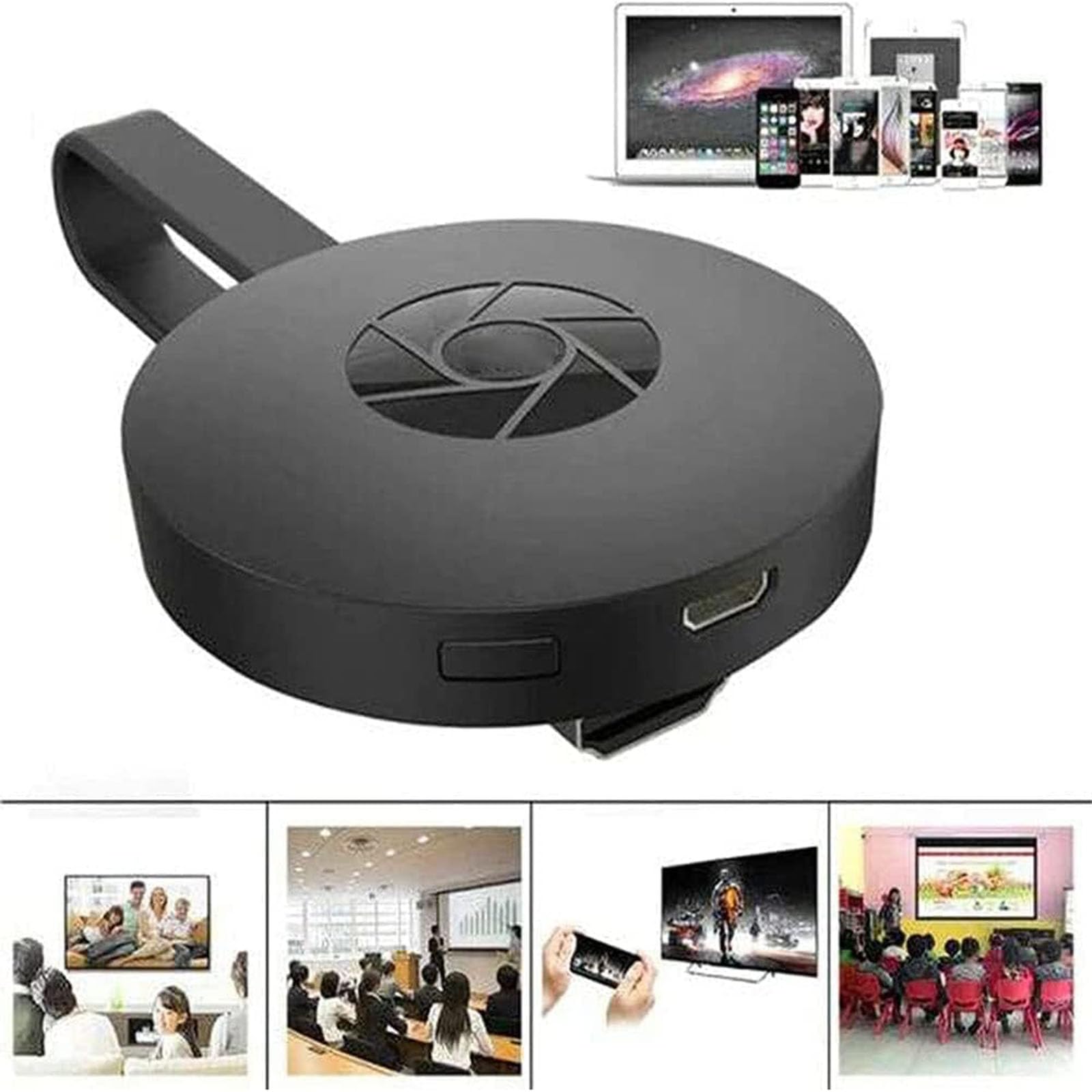 Jeeeun Donflix Wireless HDMI Transmitter - 1080p HD Wireless Streaming Media Box for TV & Projector, No Delay HDMI Extender, Smartphone to HDTV, Supports Video/Audio/Files (1pc) - Perfect for Home Theater, Presentations & Gaming