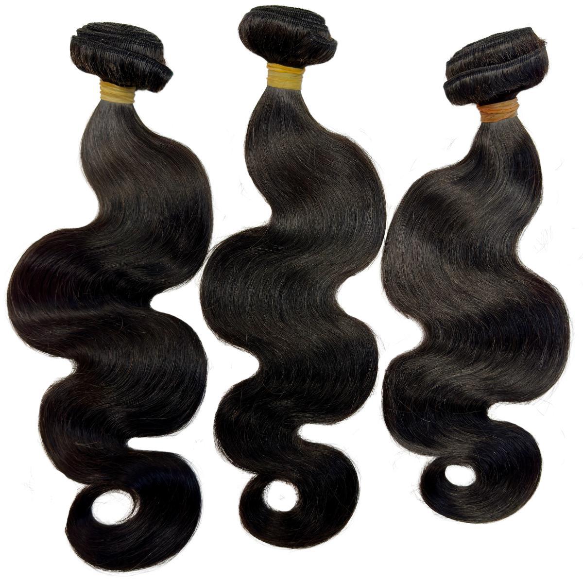 100% Raw Brazilian Body Wave Human Hair Bundles - Natural Virgin Hair Extensions for Styling & Volume | Perfect for Weaves, Wigs & Braiding
