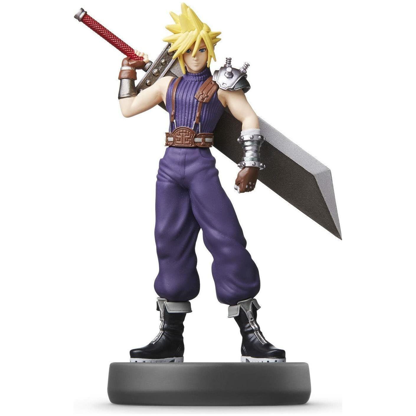 Super Smash Bros Cloud Amiibo Figure - Nintendo Switch & Wii U Compatible - Collectible Gaming Accessory for Fans & Players