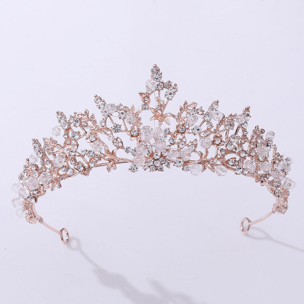 Rose gold white diamond