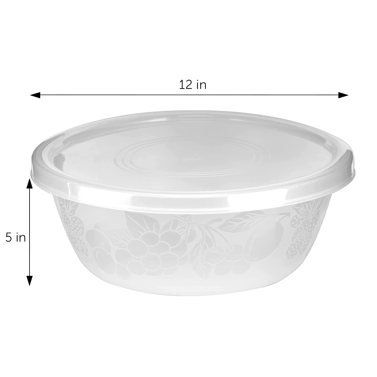 Large Plastic Mixing Bowl with Lid - Salad, Snacks & Dough Kneading - Party Serving & Decor