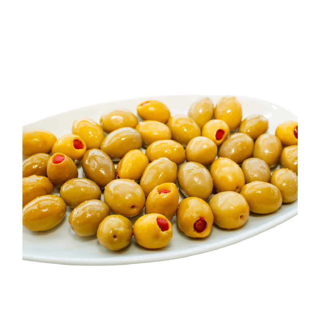 Ikram Stuffed Olives with Peppers - Premium Mediterranean Snack (400g) | Perfect for Charcuterie Boards, Cocktail Garnish & Tapas Parties
