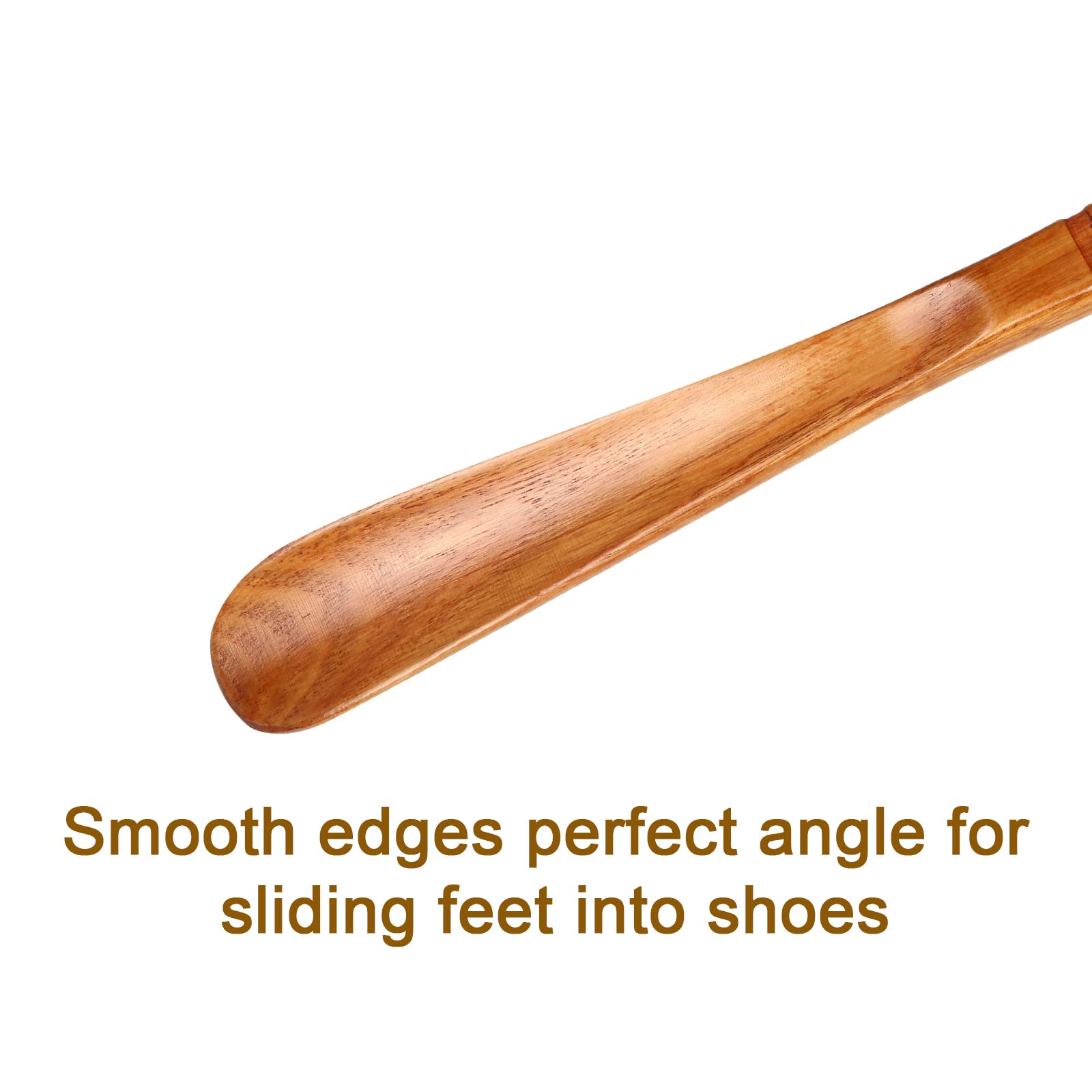 Premium Wooden Shoe Horn Set - 2 Pack Durable 13