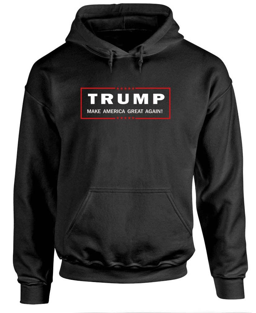 Donald Trump 2024 President Fleece Pullover Hoodie - Patriotic 'Make America Great Again' Sweatshirt for Political Rallies & Conservative Events