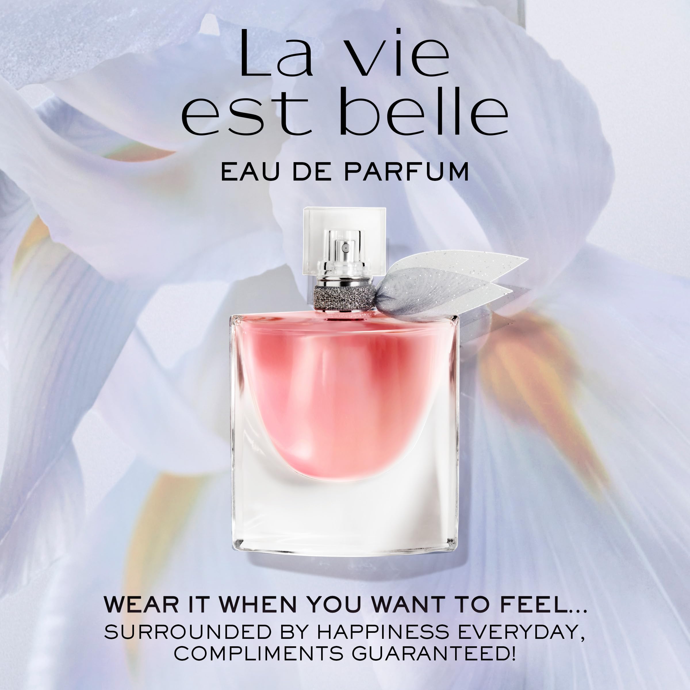 Lancôme La Vie Est Belle Eau de Parfum for Women - Long Lasting Floral Perfume with Iris, Patchouli & Vanilla Notes - Sweet & Romantic Fragrance for Date Night, Wedding & Special Occasions