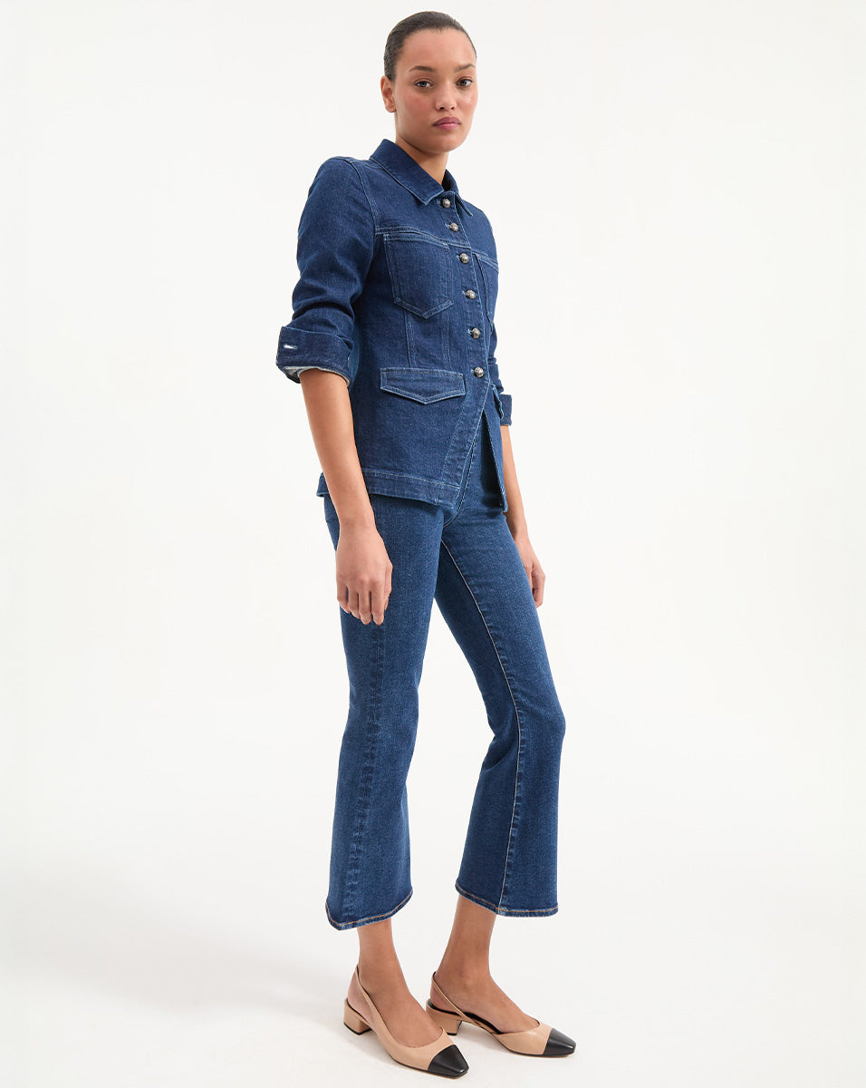 Stylish Alfie Denim Jacket for Women - Trendy Light Wash Distressed Denim Jacket with Button Front & Chest Pockets | Perfect for Casual Outfits, Layering, and Streetwear Fashion