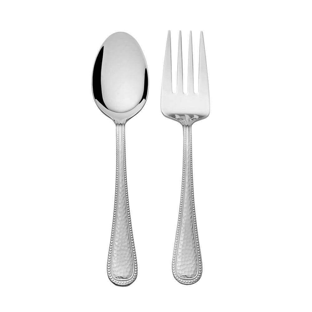 Halston 42-Piece Stainless Steel Flatware Set - Service for 8 People - Elegant Dinnerware for Formal Dining, Wedding Gifts & Holiday Entertaining