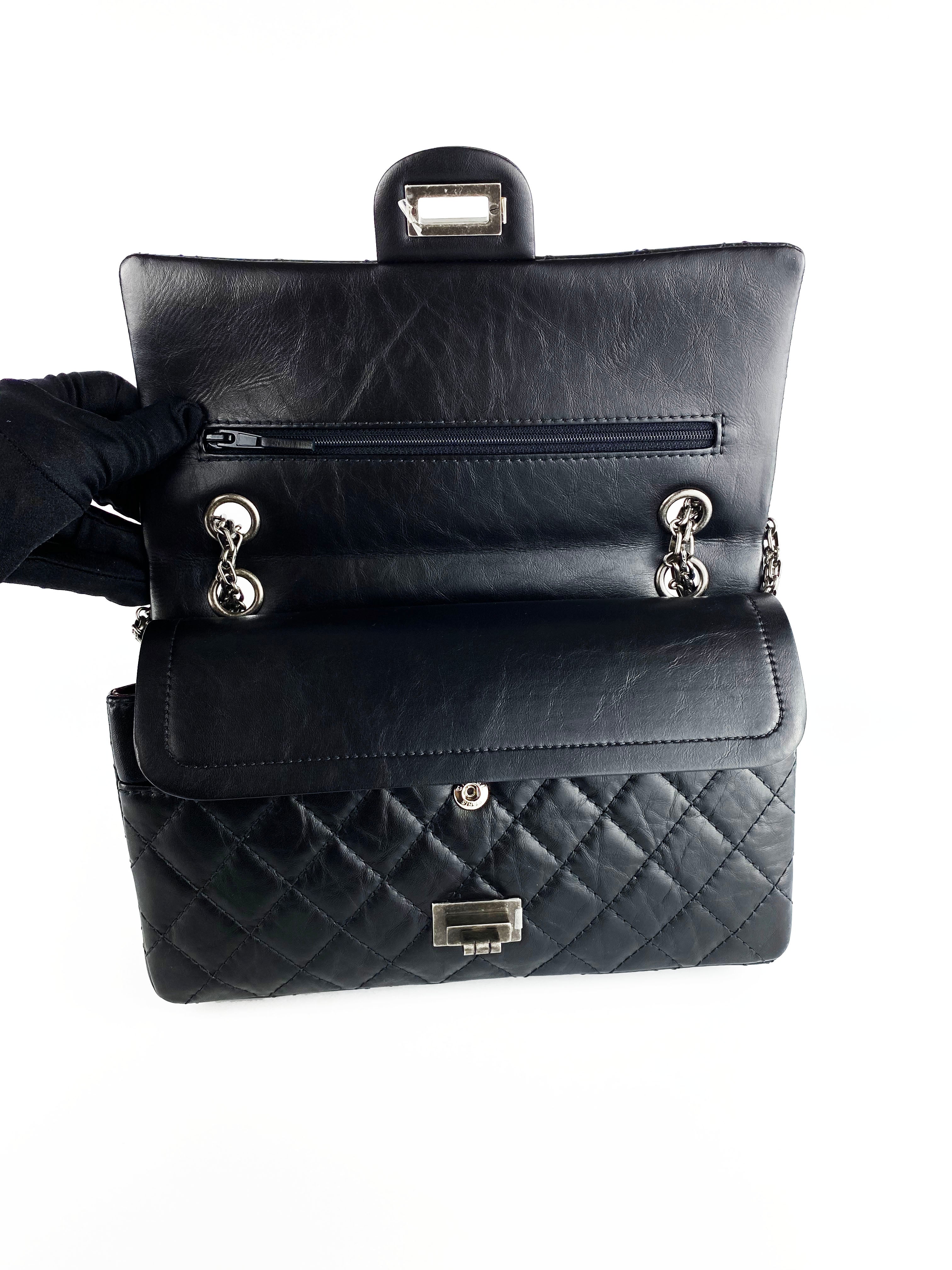 Chanel Black 2.55 Flap Bag - Classic Quilted Leather Shoulder Bag for Women | Perfect for Work, Evening Events & Luxury Fashion Accessories