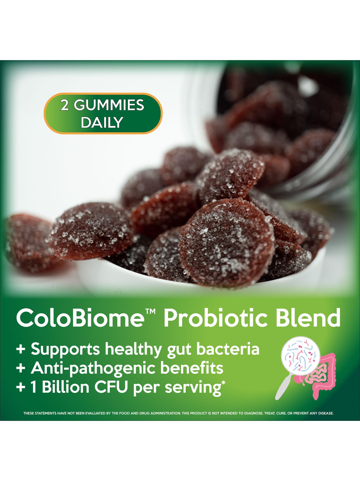 Organic Flaxseed Fiber Probiotic Gummies - Constipation Relief for Adults | Vegan Triple-Fiber Supplement for Digestive Health - 30 Servings