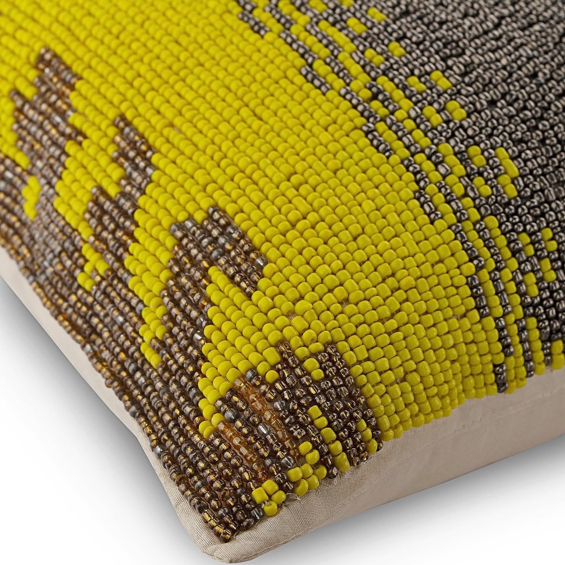 Premium 26x26 Inch Silk Euro Pillow Covers - Ombre Yellow Comet Design for Modern Home Decor | Luxury Bedding Accessories for Living Room, Bedroom & Sofa (65x65 cm)