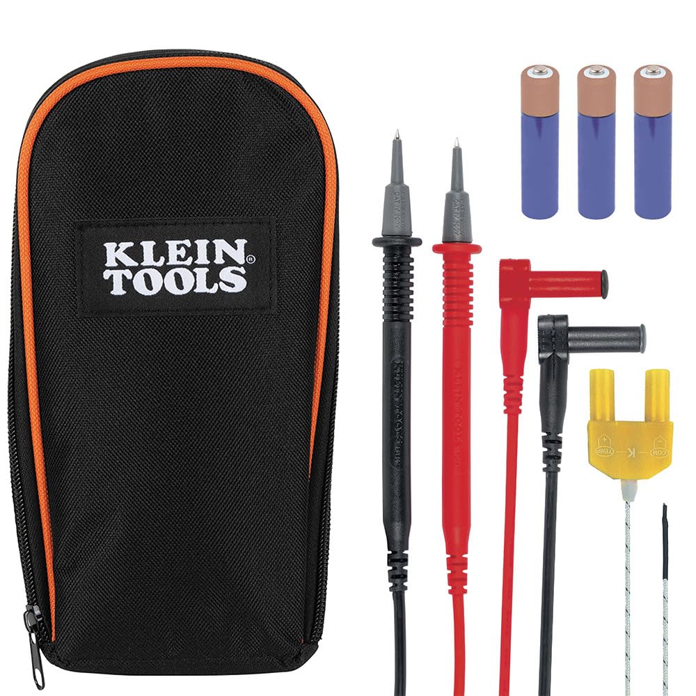 Klein Tools CL810 Pro Digital Clamp Meter - 600A AC/DC Auto-Ranging True RMS Multimeter with NCVT, Flashlight & Illuminated Dial - Measures Current, Voltage, Temperature (LOZ) - Perfect for Electricians, HVAC Technicians & DIY Home Electrical Projects
