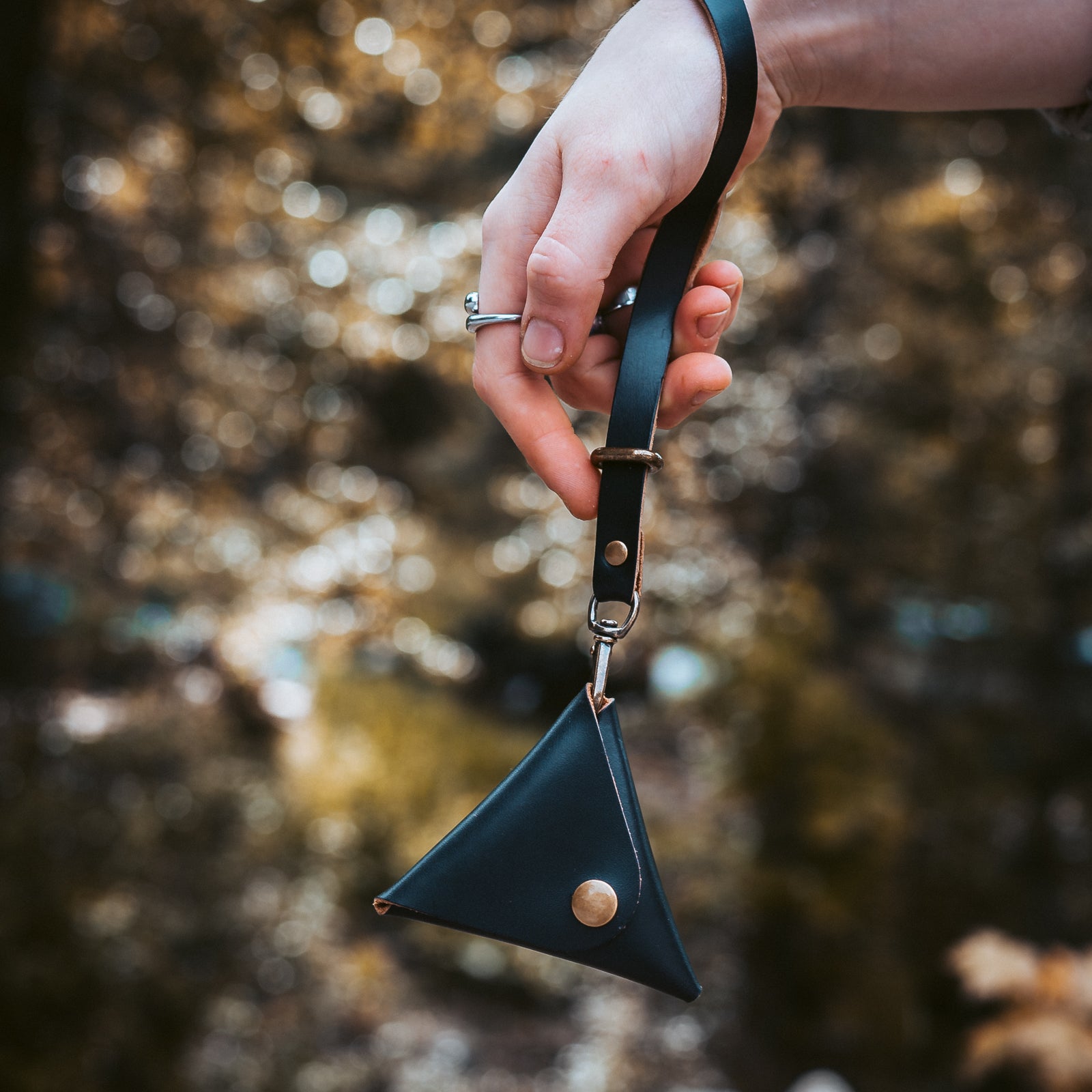 Genuine Leather Triangle Pouch - Small Crossbody Bag for Women, Men | Perfect for Travel, Parties, and Everyday Use