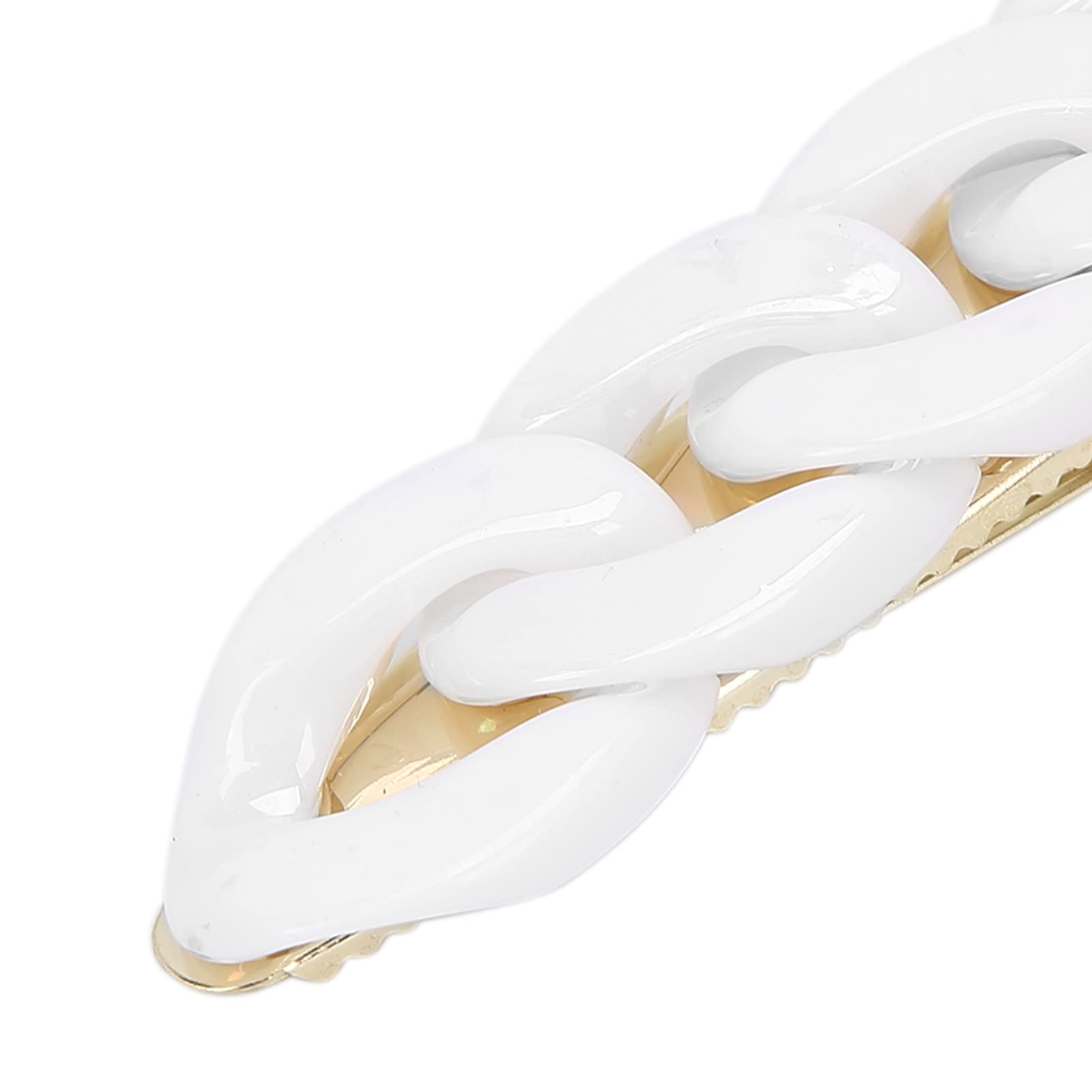 Laser Milk White Hair Clips for Girls - Secure Hair Barrettes for Daily Wear, School, Dance Parties & Special Occasions