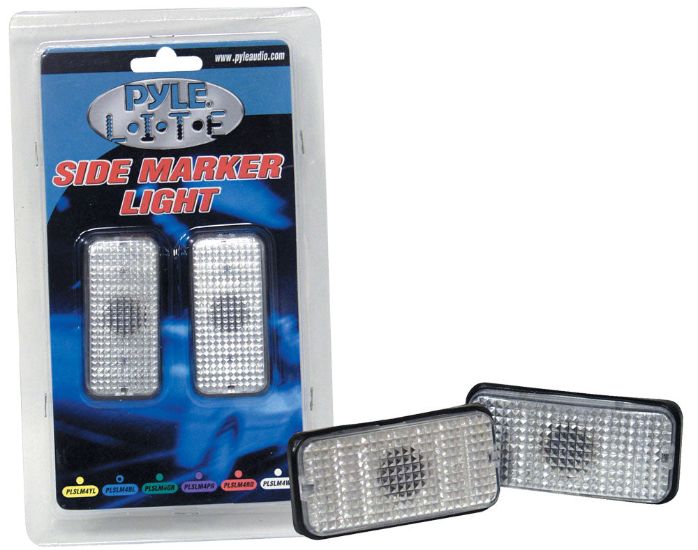 Pyle Lite Series Purple LED Side Marker Lights - Waterproof & Durable for Trucks, Trailers, Boats | Easy Installation & Bright Visibility for Night Driving & Off-Road Adventures