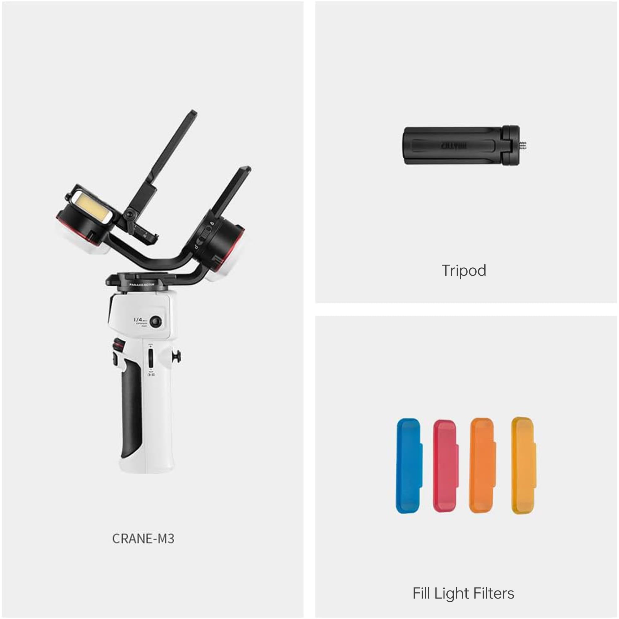 Zhiyun Crane M3 3-Axis Handheld Gimbal Stabilizer for Mirrorless Cameras, GoPro, Action Cameras & Smartphones - Perfect for Vlogging, Travel Filming & Smooth Video Shooting