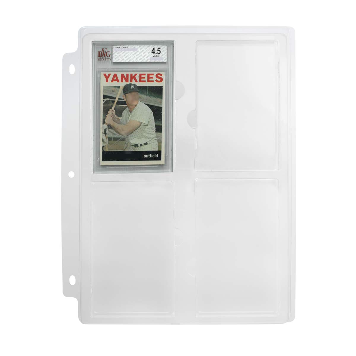 Simply Genius Collectible Cards Storage Tray Holder - Organize PRO Card Sleeves, Graded Sports & Baseball Cards - Fits 3 Ring Binder (Beckett Certified) - Perfect for Card Collectors, TCG Players & Sports Memorabilia Display