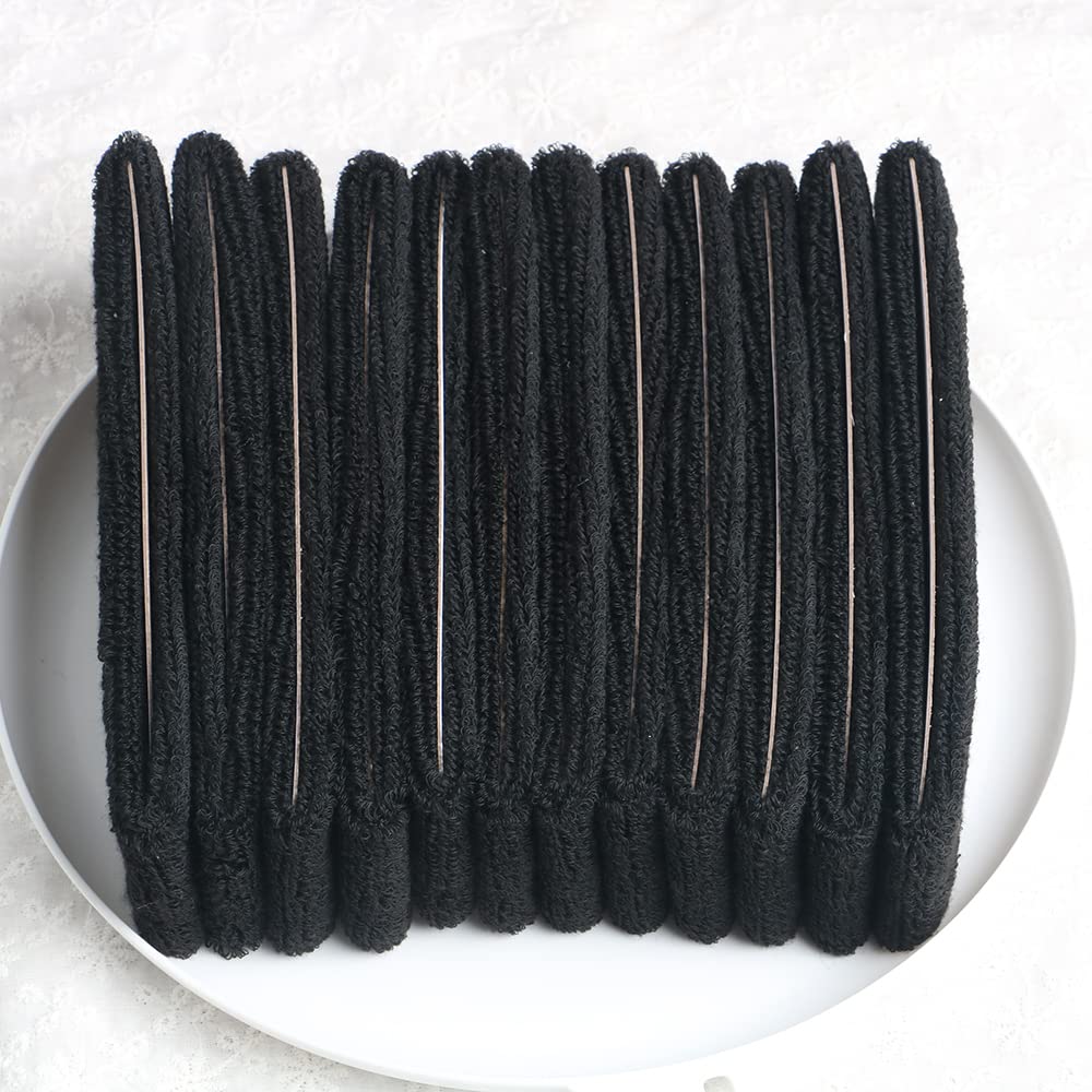 12 Pack Cotton Sweatband Headbands - Stretchy Elastic Terry Cloth Sports Head Wraps for Yoga, Workout, Fitness & Basketball | Sweat Absorbing Hair Bands for Women & Men | Perfect for Gym, Running, Tennis & Dance