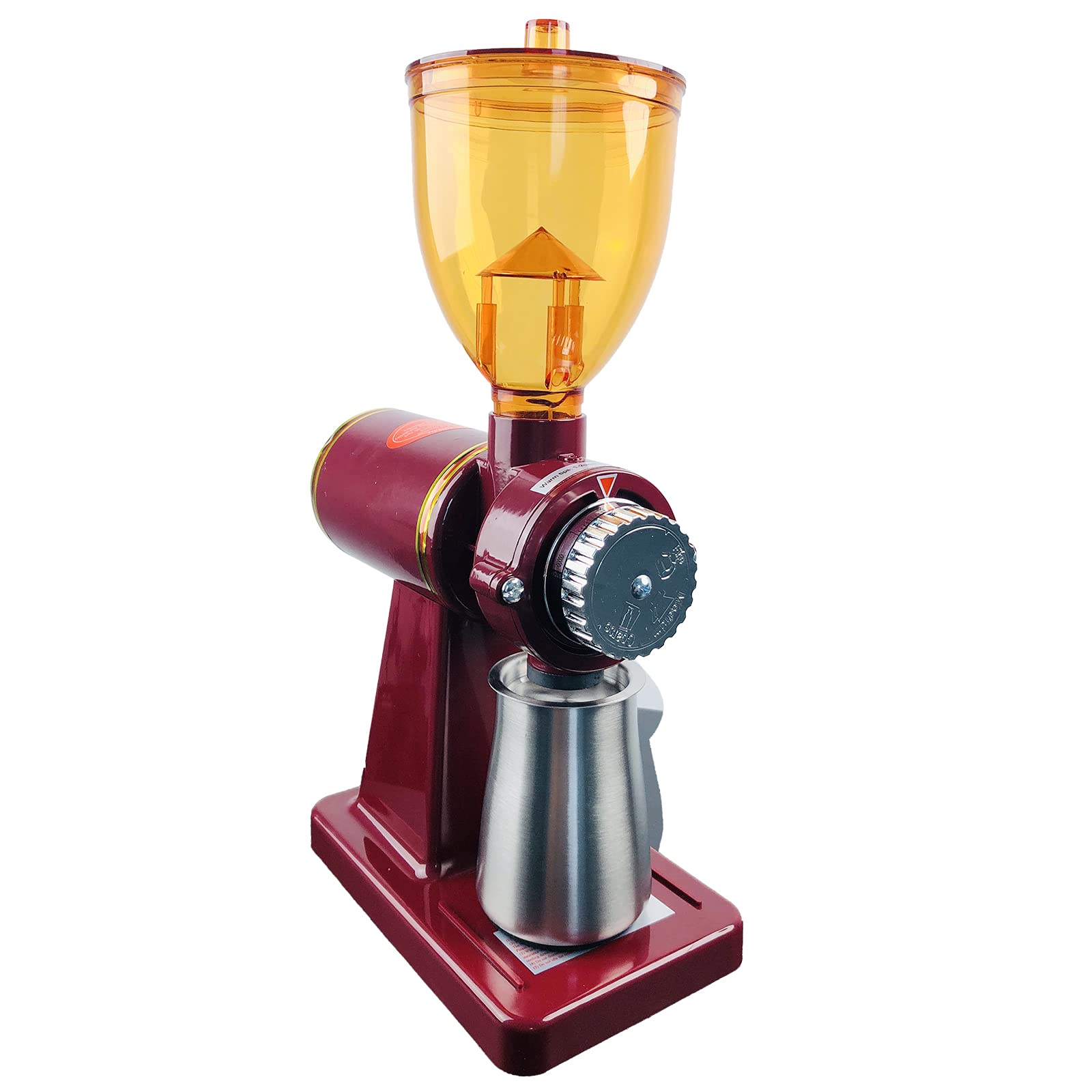 180W Electric Coffee Bean Grinder with 250g Capacity - Professional Burr Grinder for Coffee, Spices, Nuts & Seeds | Automatic Mill for Espresso, French Press & Cold Brew | Perfect for Home & Cafe Use (Red)