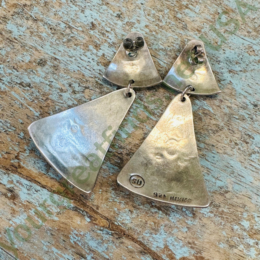 Sterling Silver Southwestern Onyx Dangle Earrings - Handmade Mexican Jewelry for Women | Perfect for Boho, Western & Festival Fashion