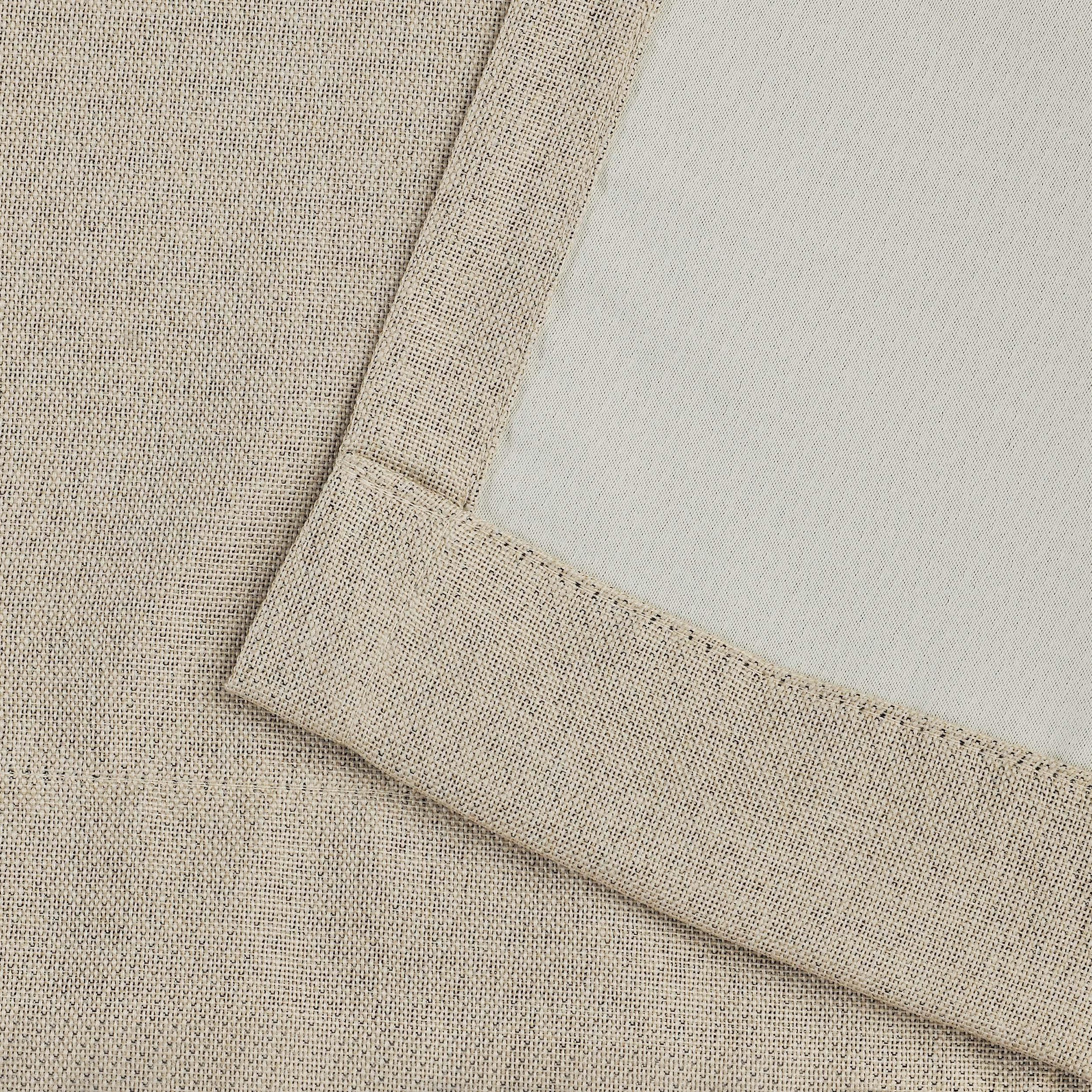 Premium Linen Pattern Blackout Curtains Set - Washable Room Darkening Window Treatments for Bedroom & Living Room - Noise Reducing & Energy Efficient Home Decor