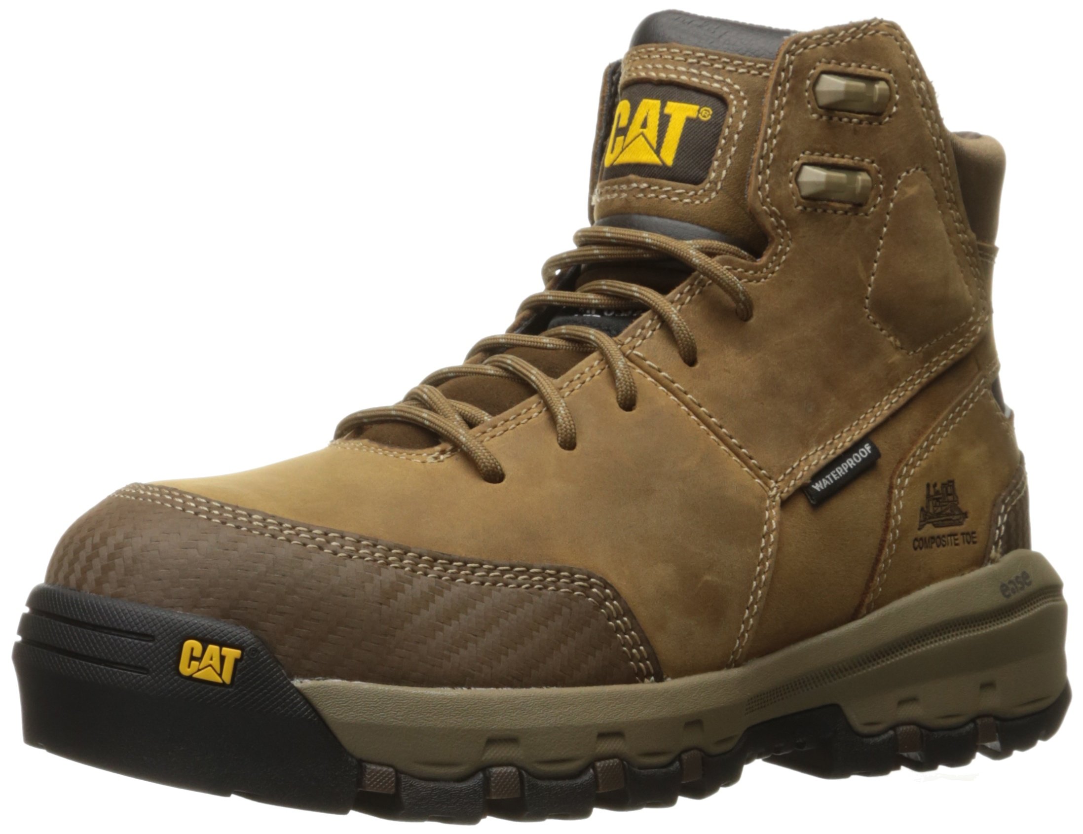 CAT Men's Composite Toe Waterproof Work Boots - Safety Shoes for Construction, Warehouse & Outdoor Work