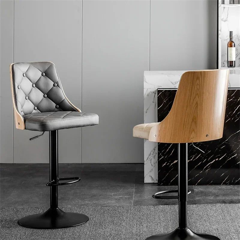 Rukken Bar Stools - Adjustable Height Counter Stools for Kitchen Island, Breakfast Bar & Home Pub - Comfortable & Stylish Seating for Dining & Entertaining