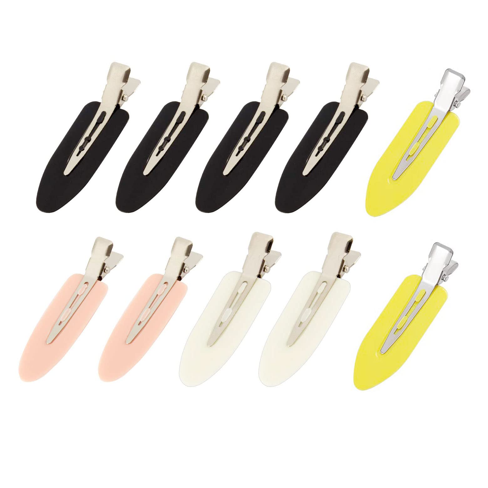 No Crease Hair Clips for Women & Girls - 10PCS Non-Slip Styling Clips for Curls, Bangs & Finger Waves (Mixed Colors) - Perfect for Salon, Makeup & Everyday Hairstyling
