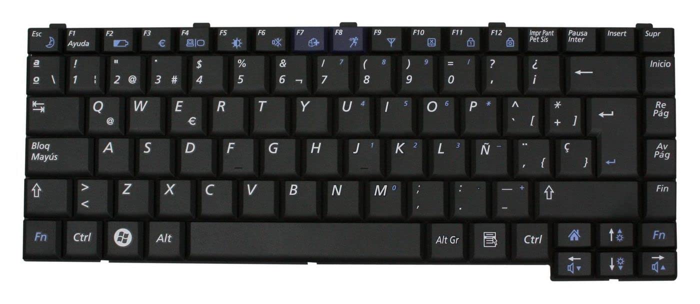 Samsung BA59-02045D Spanish Keyboard - Compatible with Samsung Laptops & Desktops | Perfect for Bilingual Typing, Office Work & Multilingual Computing
