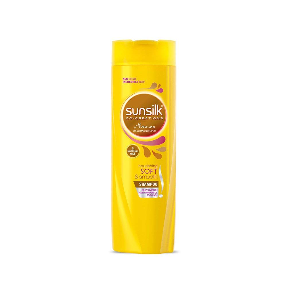 Sunsilk Nourishing Soft & Smooth Shampoo 180ml - Hydrating Hair Care for Dry & Damaged Hair - Perfect for Daily Use at Home, Gym & Travel
