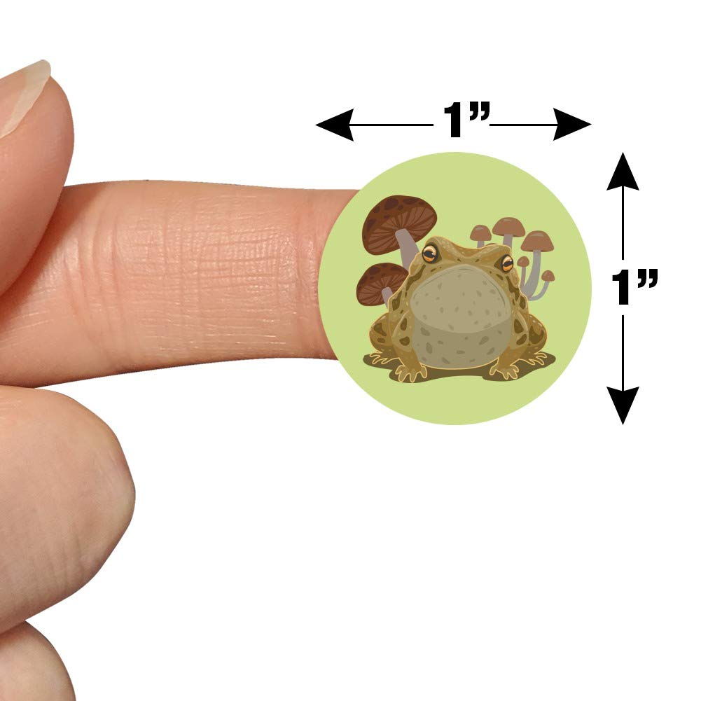 1 Inch Cute Toad Sitting on Mushroom Clear Stickers for Planner, Calendar, Scrapbooking & DIY Crafts - Perfect for Bullet Journals, Card Making & Gift Decorations