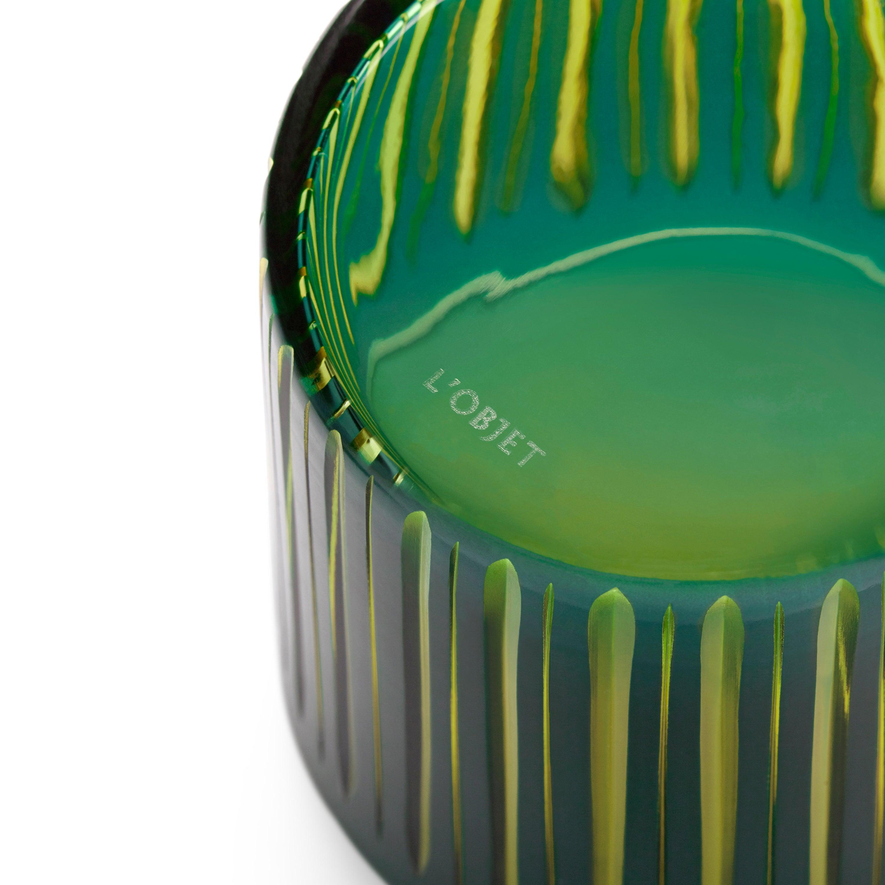 Premium Prism Highball Glasses - Set of 4 Vibrant Green Cocktail Glasses for Whiskey, Iced Tea & Summer Drinks | Elegant Barware for Home Entertaining & Parties