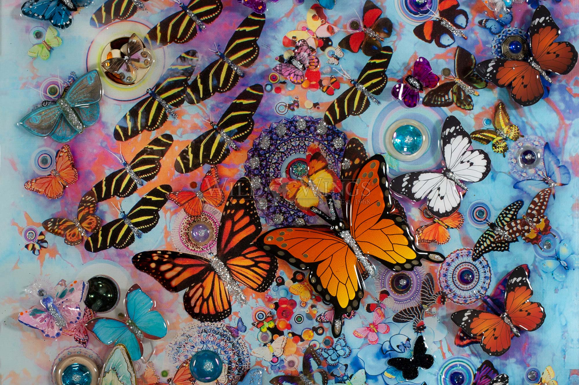 Flight of the Butterflies Limited Edition Canvas Wall Art - Nature Inspired Butterfly Painting for Home & Office Decor