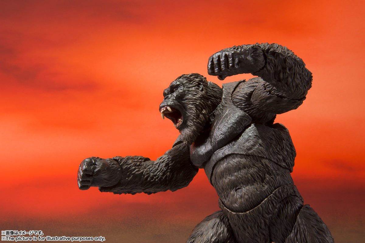 Bandai Godzilla vs. Kong S.H.MonsterArts King Kong Collectible Action Figure - Highly Articulated Movie Replica for Display & Play - Perfect for Collectors, Gift Giving & Anime Battles