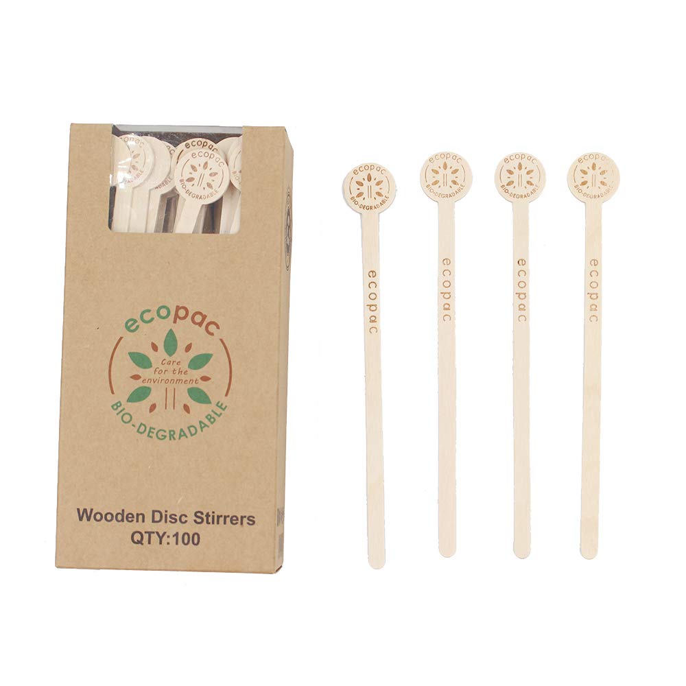 Premium 7 Inch Wooden Coffee Stirrer Sticks - 100PCS Eco-Friendly Disposable Stir Sticks for Coffee, Tea, Milk & Cocktails - Perfect for Cafes, Restaurants & Home Use