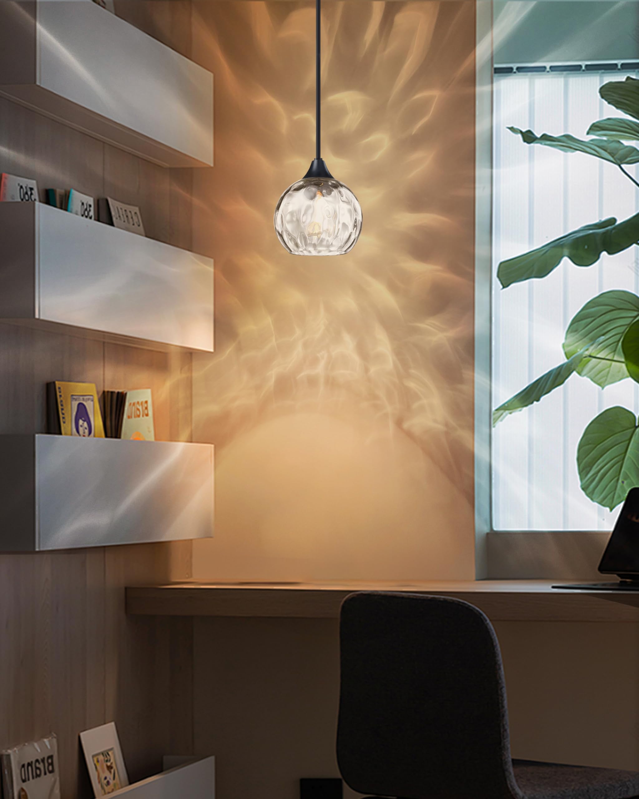 3 Pack Black Modern Farmhouse Pendant Lights - 6.3